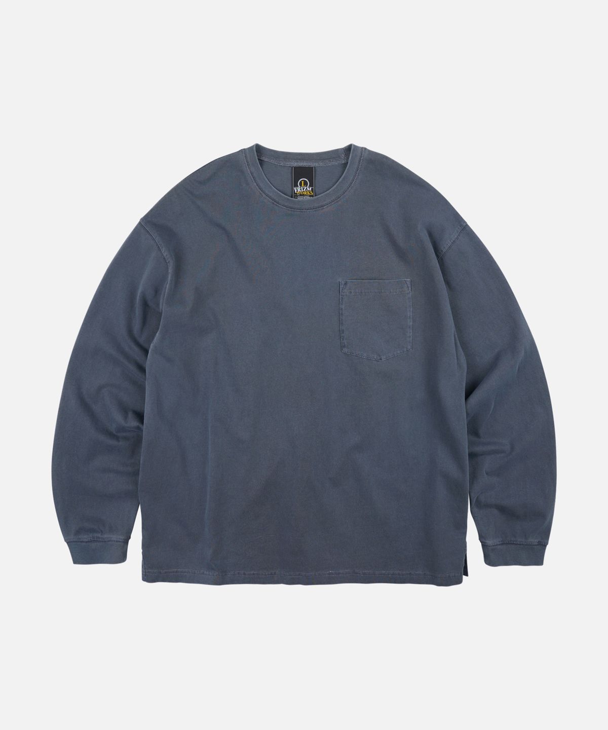 프리즘웍스(FRIZMWORKS) PIGMENT POCKET LONG SLEEVE TEE _ BLUE