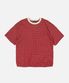 JACQUARD STRIPE HALF TEE _ BURGUNDY