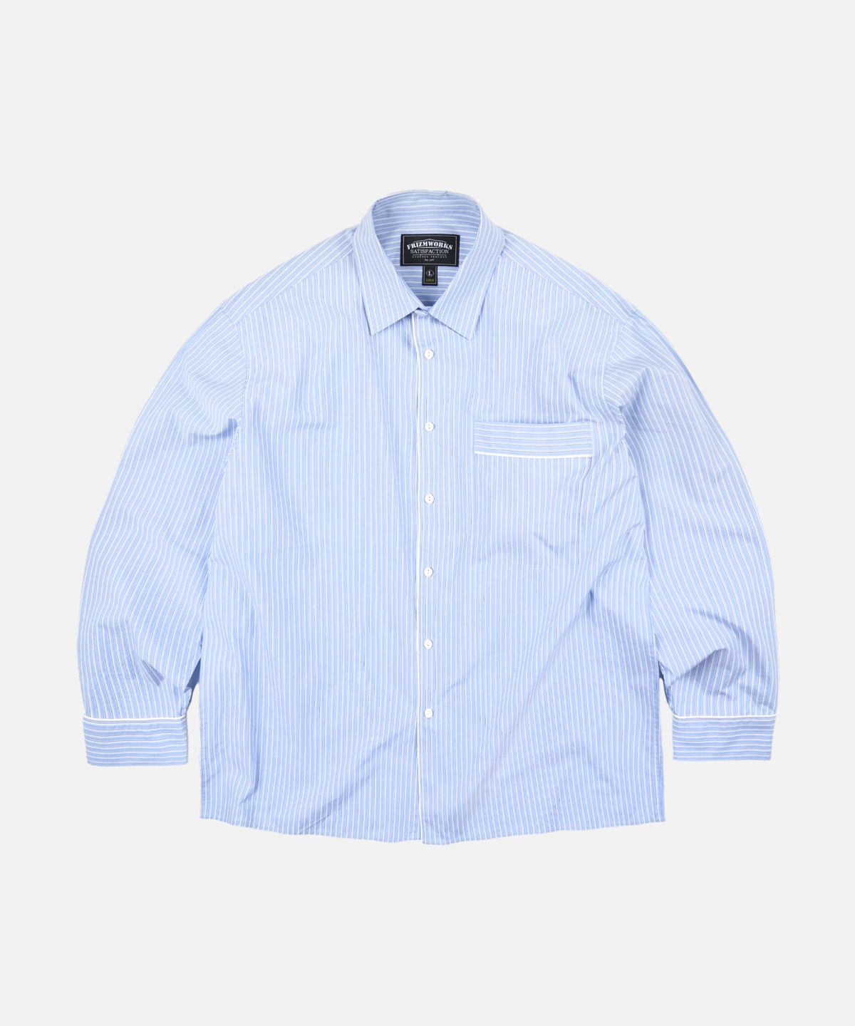 프리즘웍스(FRIZMWORKS) STRIPE PAJAMA SHIRT _ BLUE