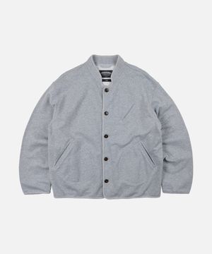 VARSITY SWEAT CARDIGAN _ GRAY