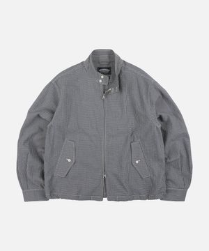 CHECK BUDDY HARRINGTON JACKET _ SEA BLUE
