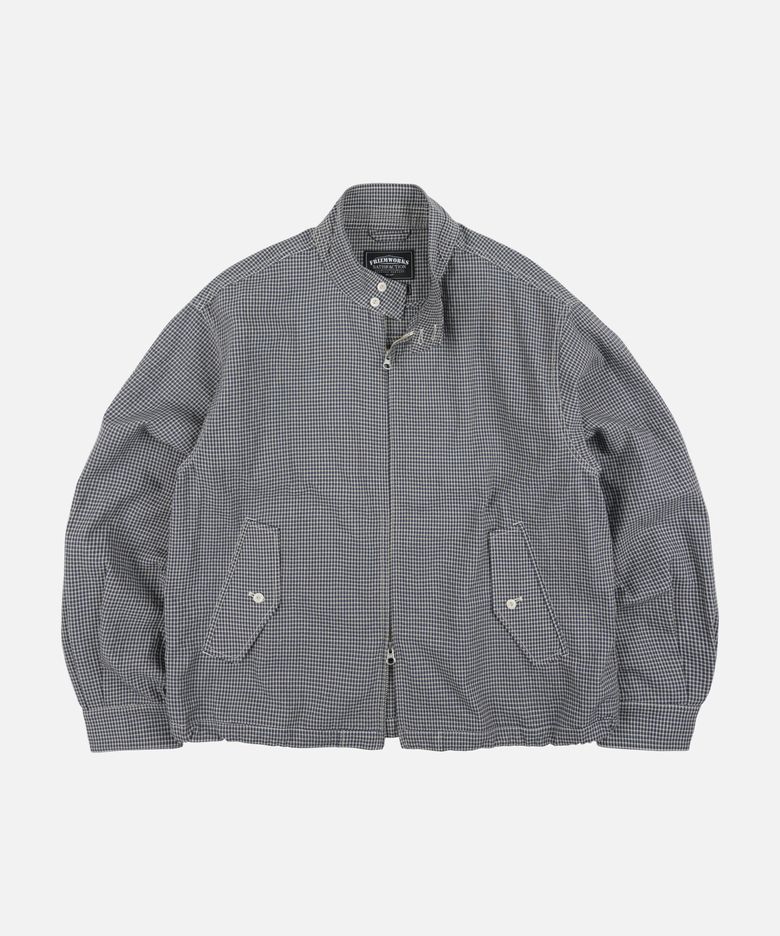 CHECK BUDDY HARRINGTON JACKET _ SEA BLUE