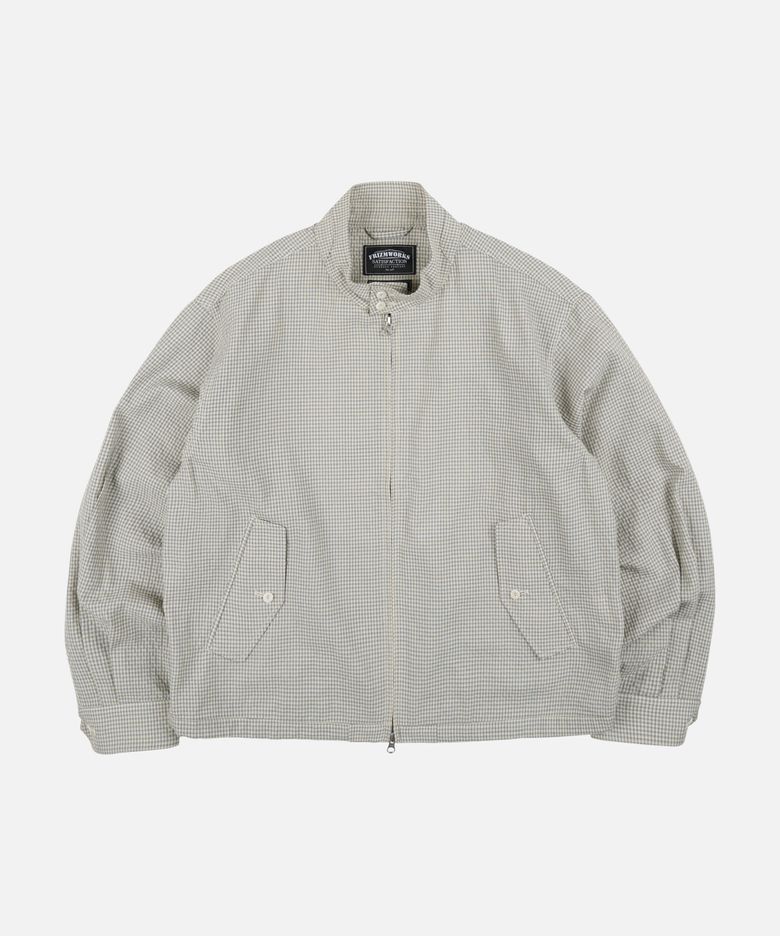 CHECK BUDDY HARRINGTON JACKET _ SKY BLUE