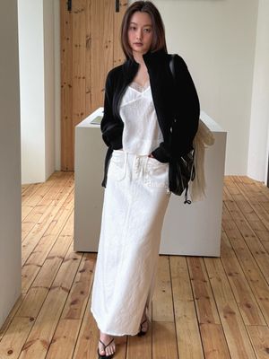 코튼 투웨이집업니트 블랙