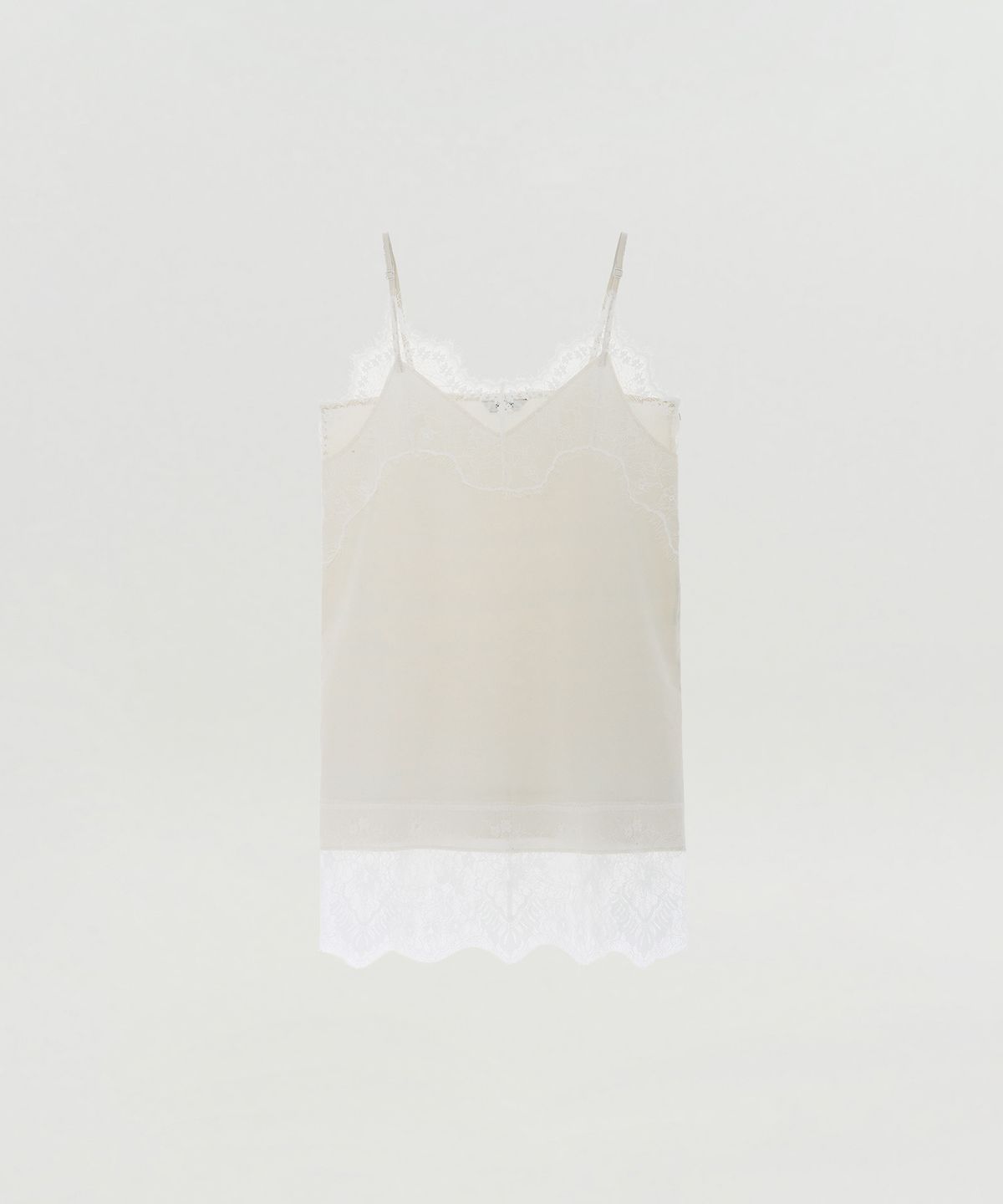 호이테(HEUTE) LACE LAYER SLIP DRESS (WHITE)