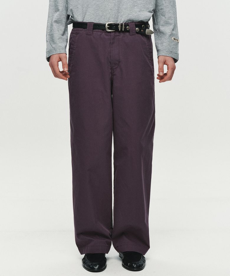 CURVE LINE WIDE PANTS (PURPLE)
