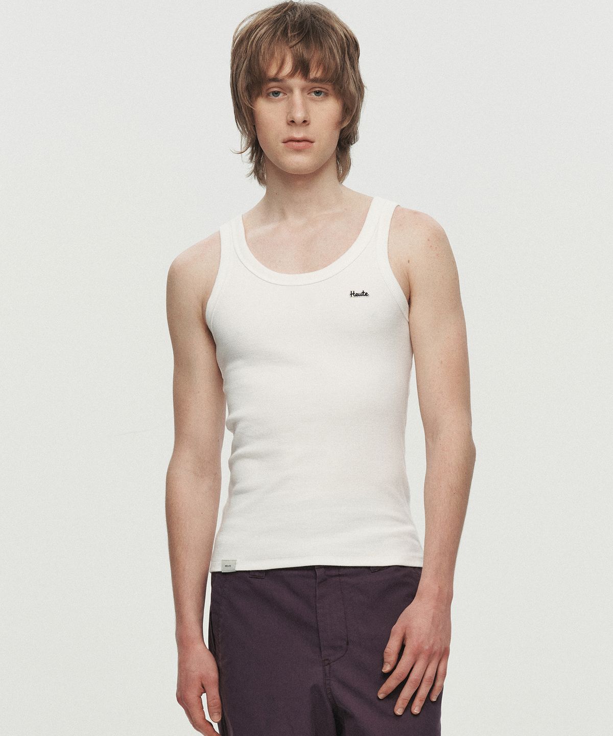 호이테(HEUTE) SIGNATURE RIB SLEEVELESS (WHITE)