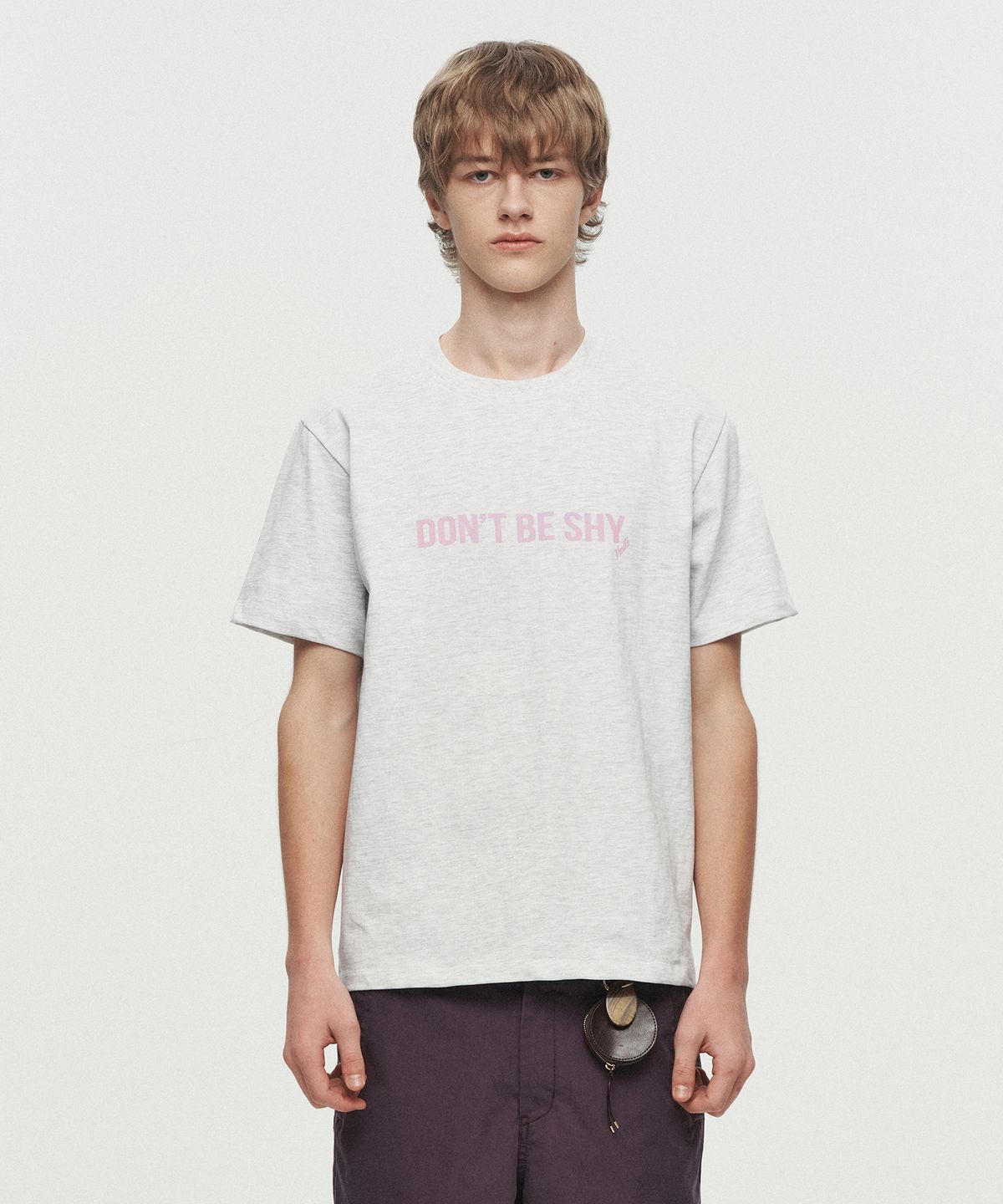 호이테(HEUTE) DON’T BE SHY T-SHIRT (MELANGE GREY)