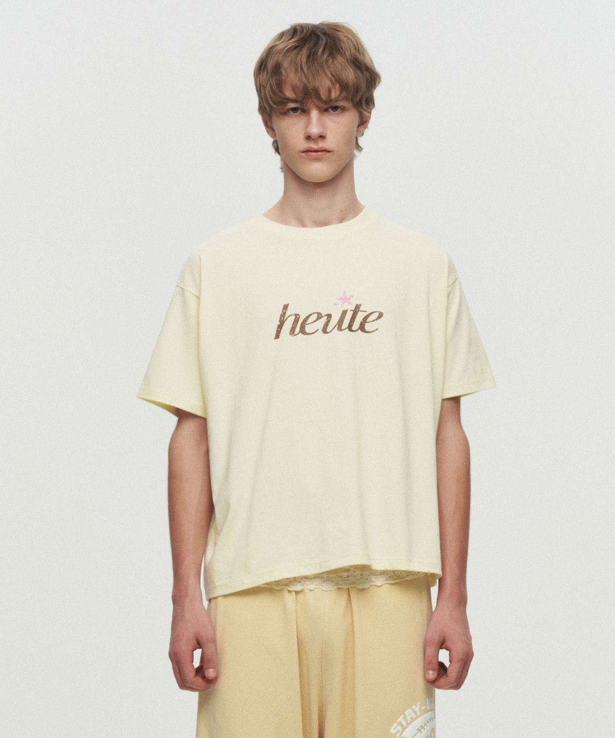 호이테(HEUTE) HEUTE STAR T-SHIRT (YELLOW)