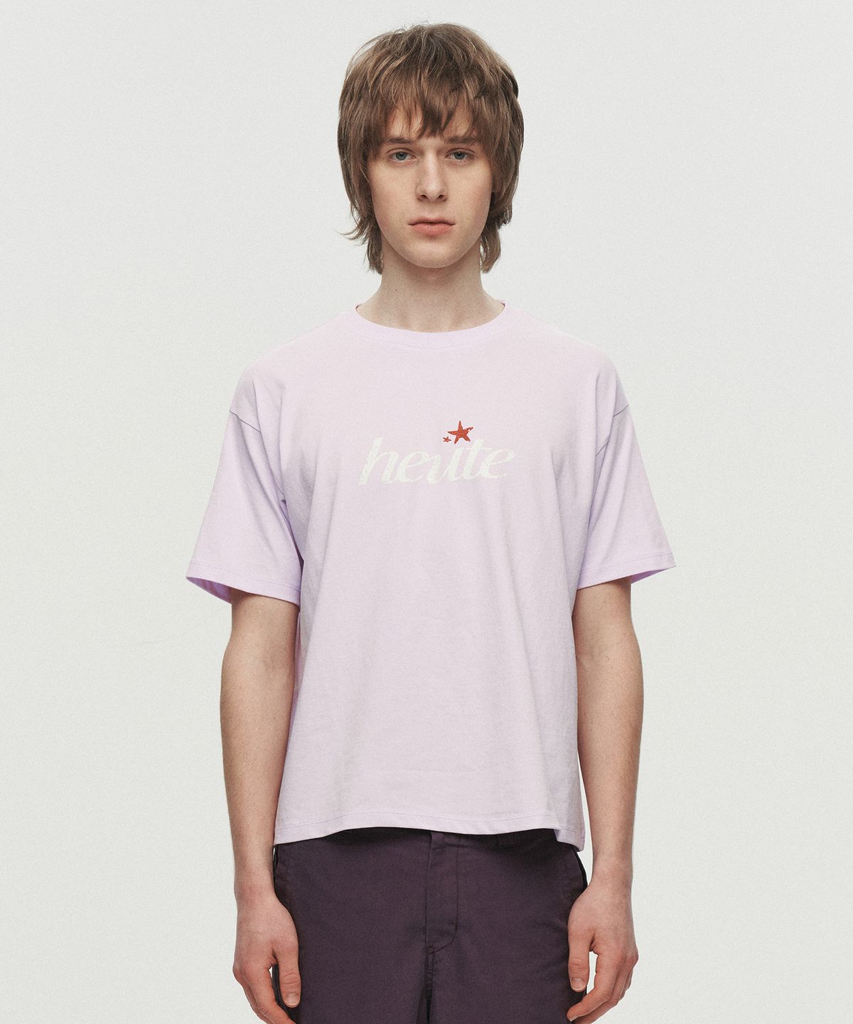 호이테(HEUTE) HEUTE STAR T-SHIRT (LIGHT PINK)