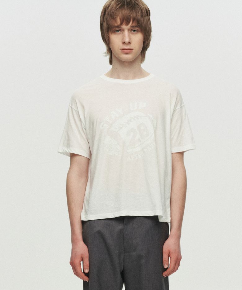 STAY-UP SHEARED T-SHIRT (WHITE)