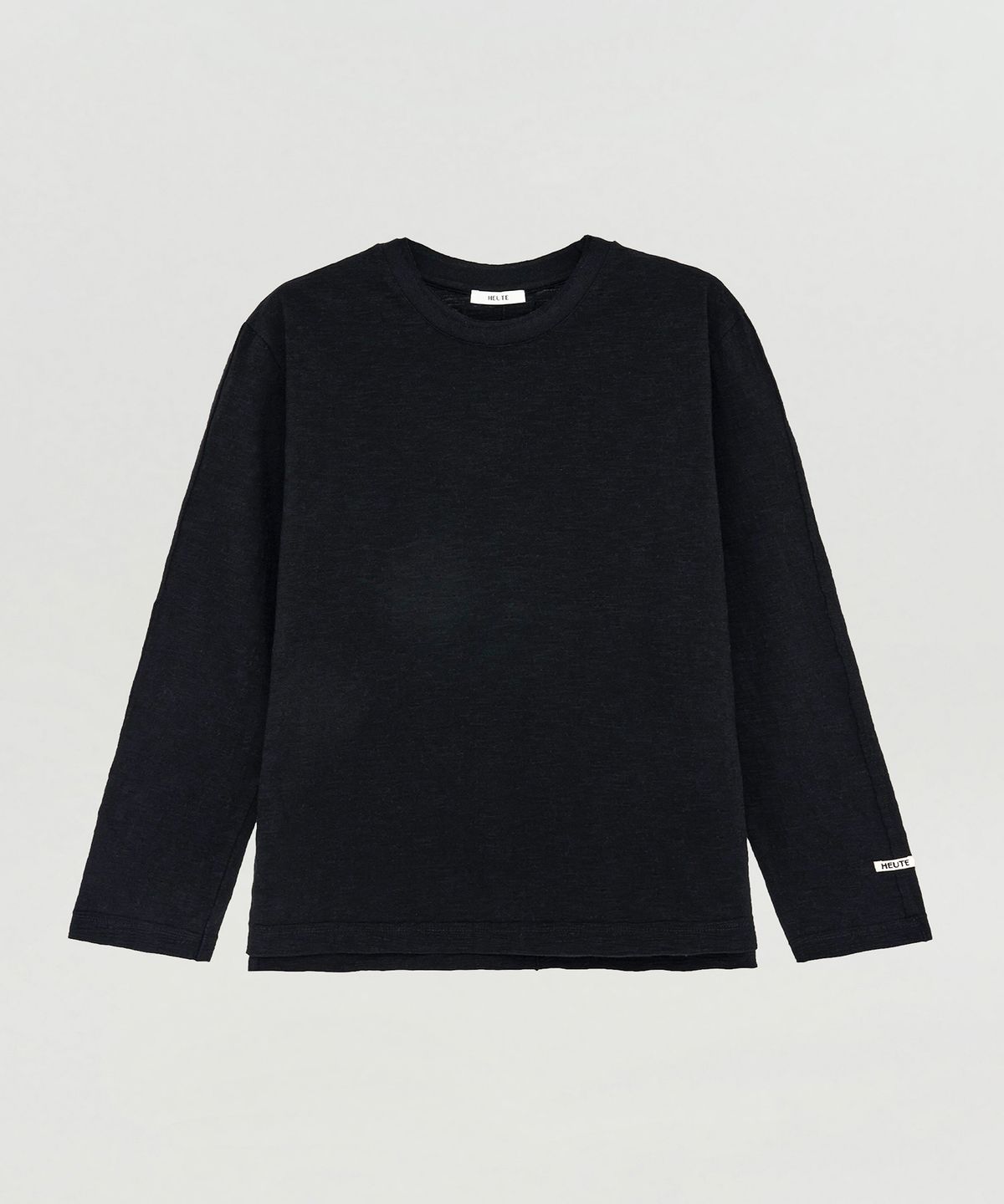 호이테(HEUTE) RAW LONG SLEEVE T-SHIRT (BLACK)