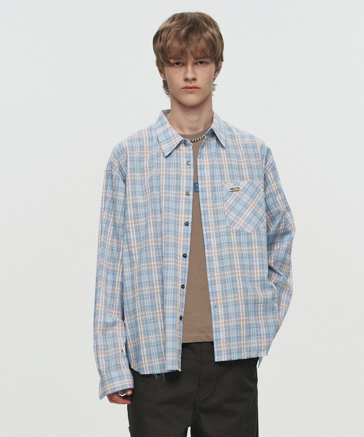 호이테(HEUTE) REGULAR COLLAR MARCO SHIRT (BLUE)