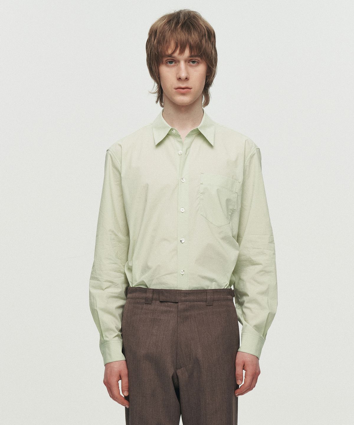 호이테(HEUTE) REGULAR COLLAR COTTON SHIRT (MINT)