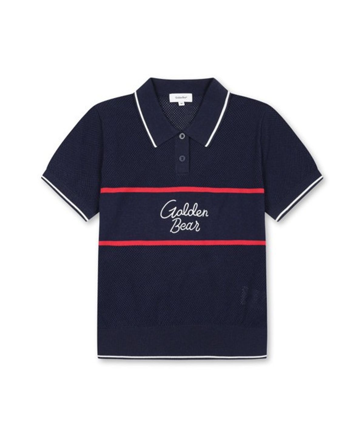 골든베어(GOLDEN BEAR) (W) Chest Border EMB Collar Sweater G5WAM26311NYX