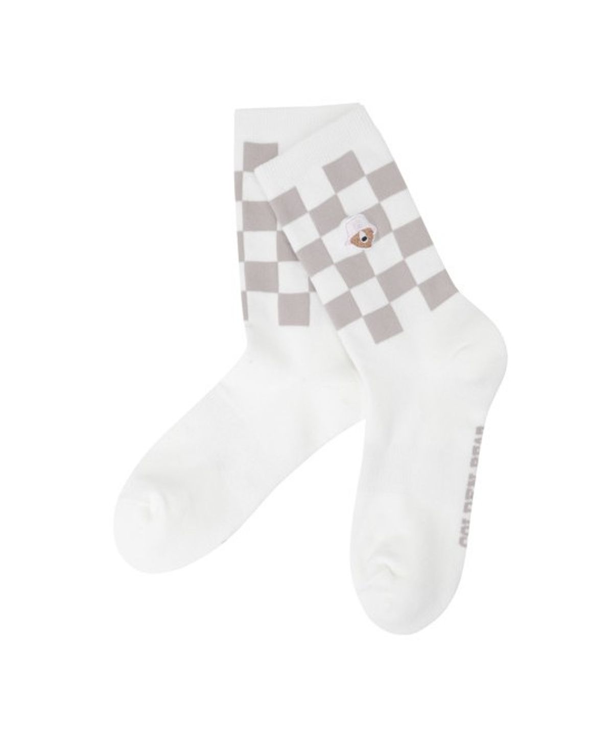 골든베어(GOLDEN BEAR) (W) Checkerboard Mid Socks   G6LAX26312BEX