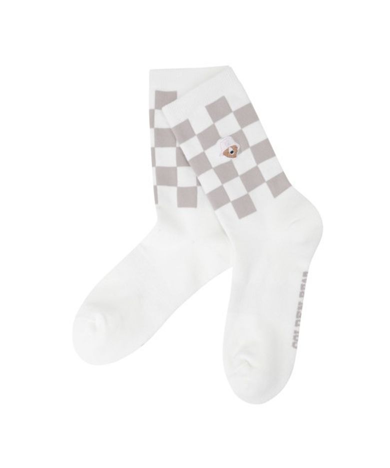 (W) Checkerboard Mid Socks   G6LAX26312BEX