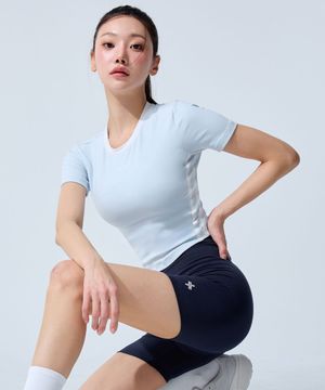 스포티 트랙라인 크롭 숏슬리브 XFL2TS1111