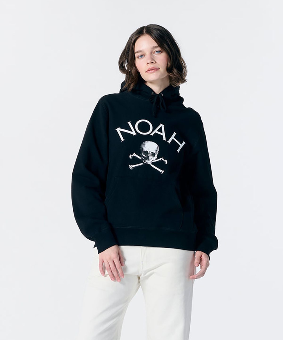 노아(NOAH) (U) 졸리 로저 코어 로고 후디 블랙 JOLLY ROGER CORE LOGO HOODIE BLACK