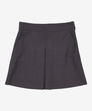inverted pleat mini skirt (black) M