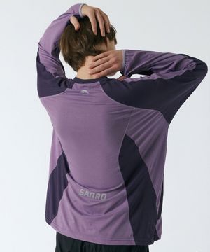 [UNISEX] 퀵드라이 리플렉티브 프린트 풀오버 티 - 퍼플
