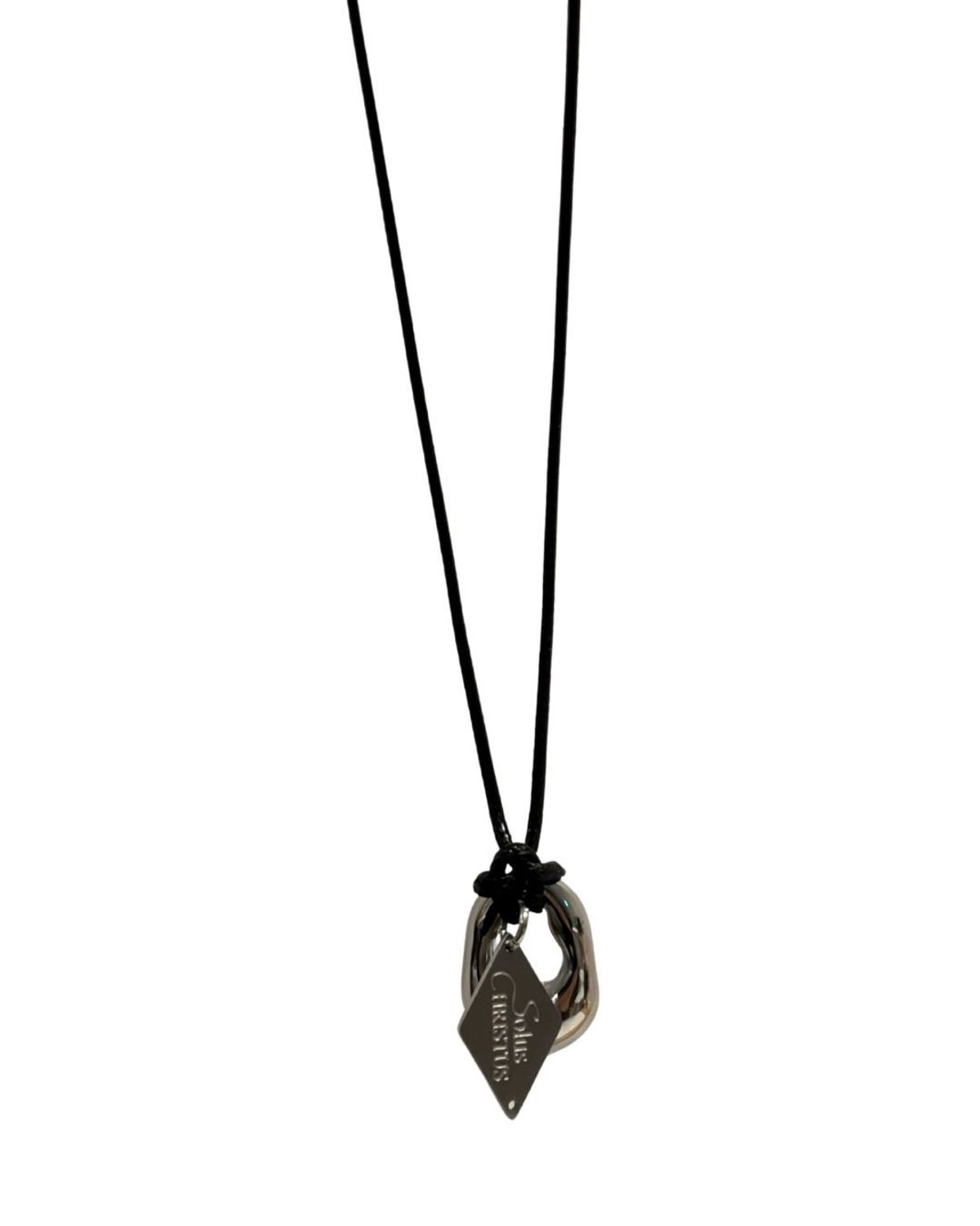 리스토어(RESTORE) SOLUS CHRISTUS Leather long necklace [BLACK]