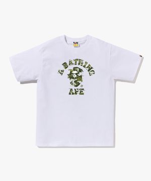 멀티 픽셀 카모 콜리지 티셔츠(M) WHITE/GREEN