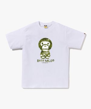 멀티 픽셀 카모 베이비 마일로 티셔츠(M) WHITE/GREEN