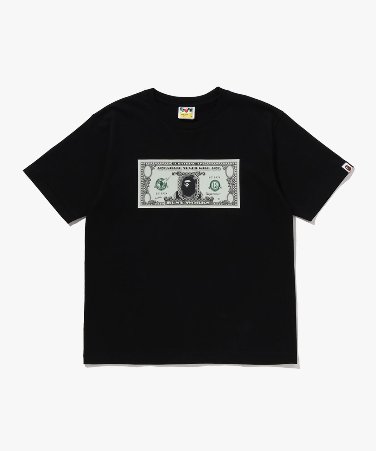 베이프(BAPE) 베이프 뱅크노트 티셔츠(M) BLACK