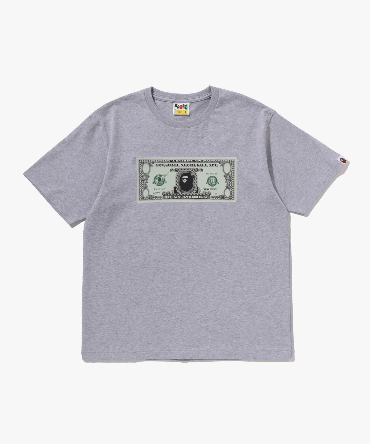 베이프(BAPE) 베이프 뱅크노트 티셔츠(M) GRAY