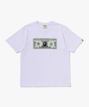 베이프 뱅크노트 티셔츠(M) WHITE