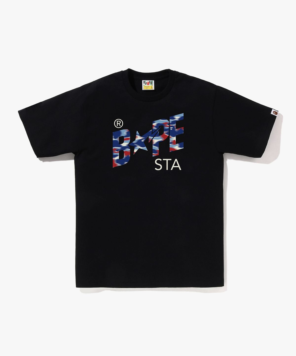 베이프(BAPE) 스크린 카모 베이프 스타 티셔츠(M) BLACK