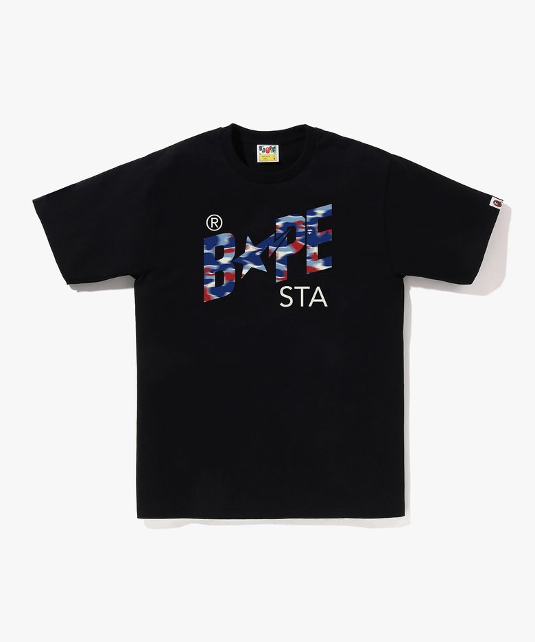 스크린 카모 베이프 스타 티셔츠(M) BLACK