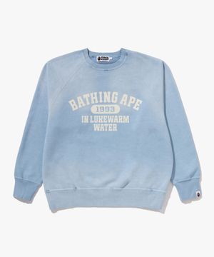 디스트로이 워시드 이펙트 릴렉스트 핏 크루넥 스웨트셔츠(M) SAX