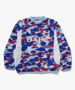 스크린 카모 풋볼 로고 릴렉스드 핏 크루넥 스웨트셔츠(M) BLUE