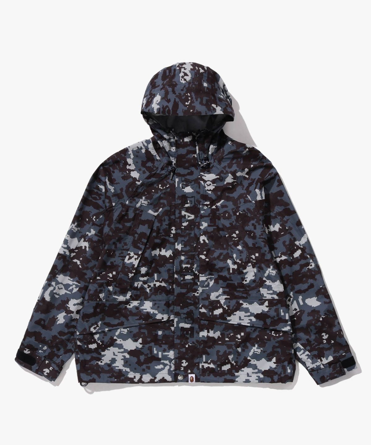 베이프(BAPE) 멀티 픽셀 카모 스노우보드 2 레이어 자켓(M) BLACK