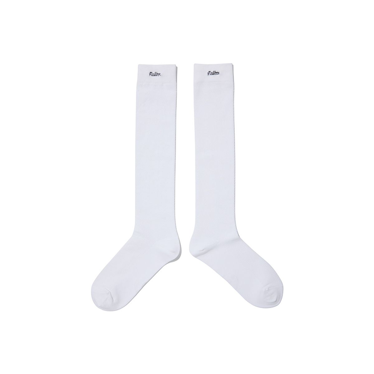 말본 골프(MALBON GOLF) 여성 로고 포인트 메쉬 니삭스 OFF WHITE (WOMAN)