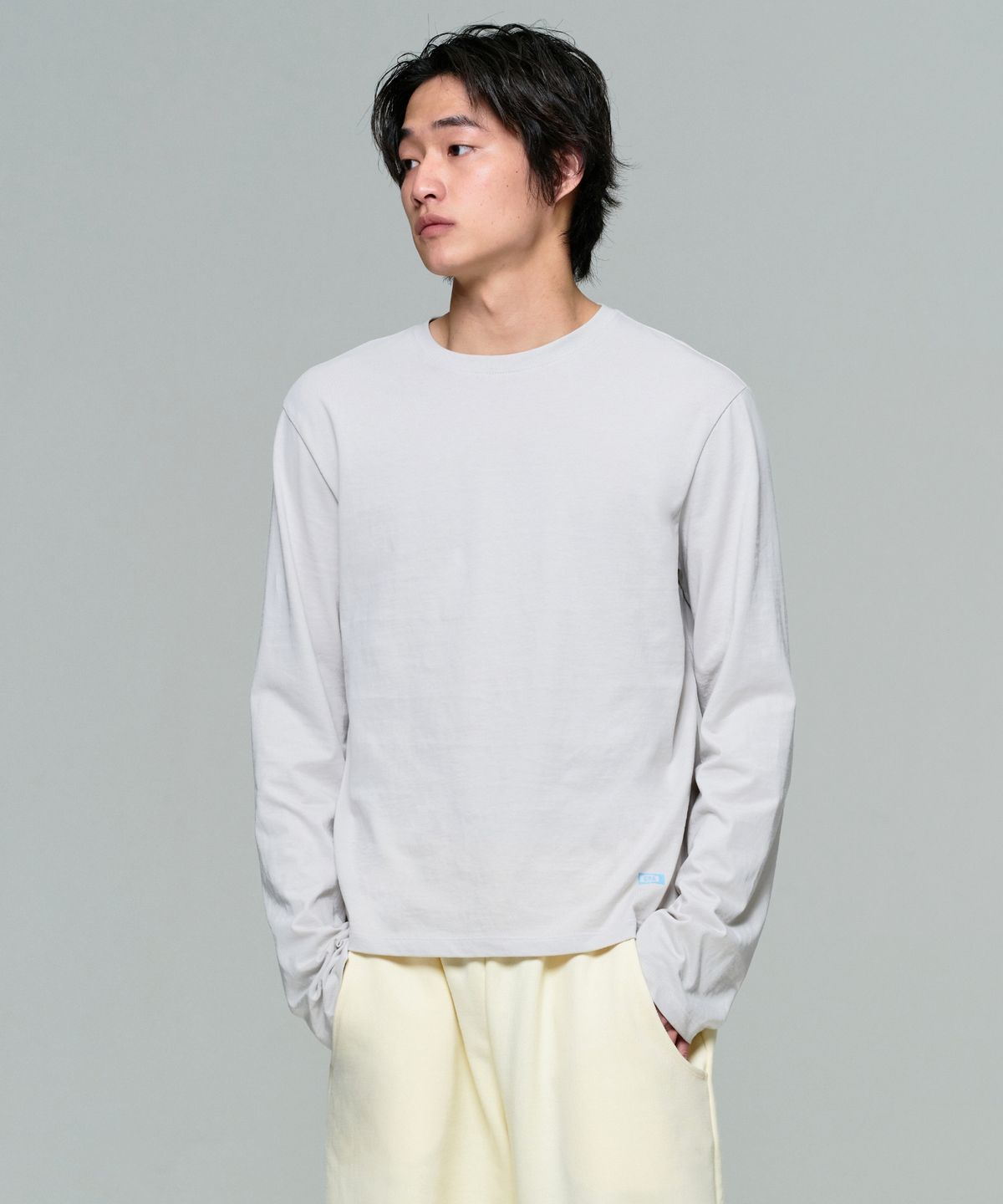 이알에이(ERA) MEN ERA ESSENTIAL LS T - LIGHT GRAY
