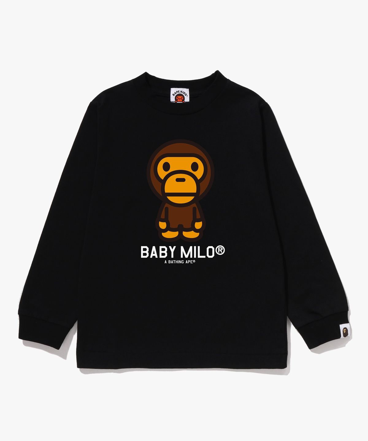베이프 키즈(BAPE KIDS) 베이비 마일로 롱슬리브 티셔츠(KIDS) BLACK