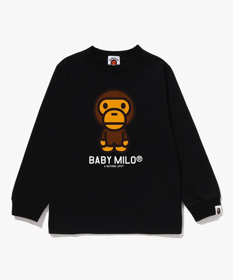 베이비 마일로 롱슬리브 티셔츠(KIDS) BLACK