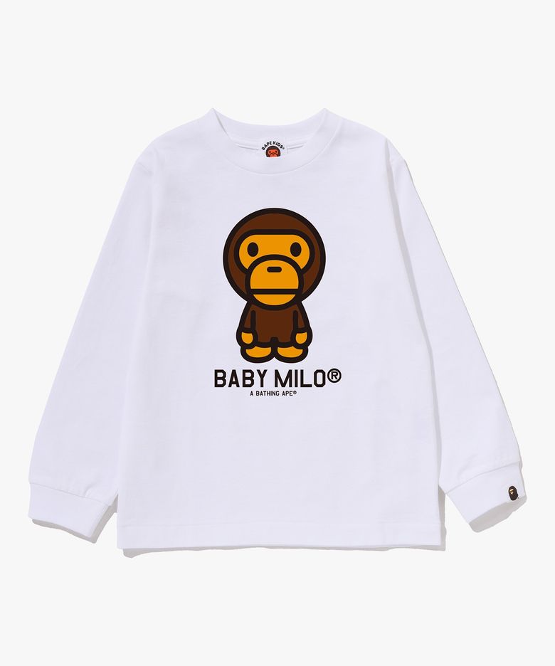 베이비 마일로 롱슬리브 티셔츠(KIDS) WHITE