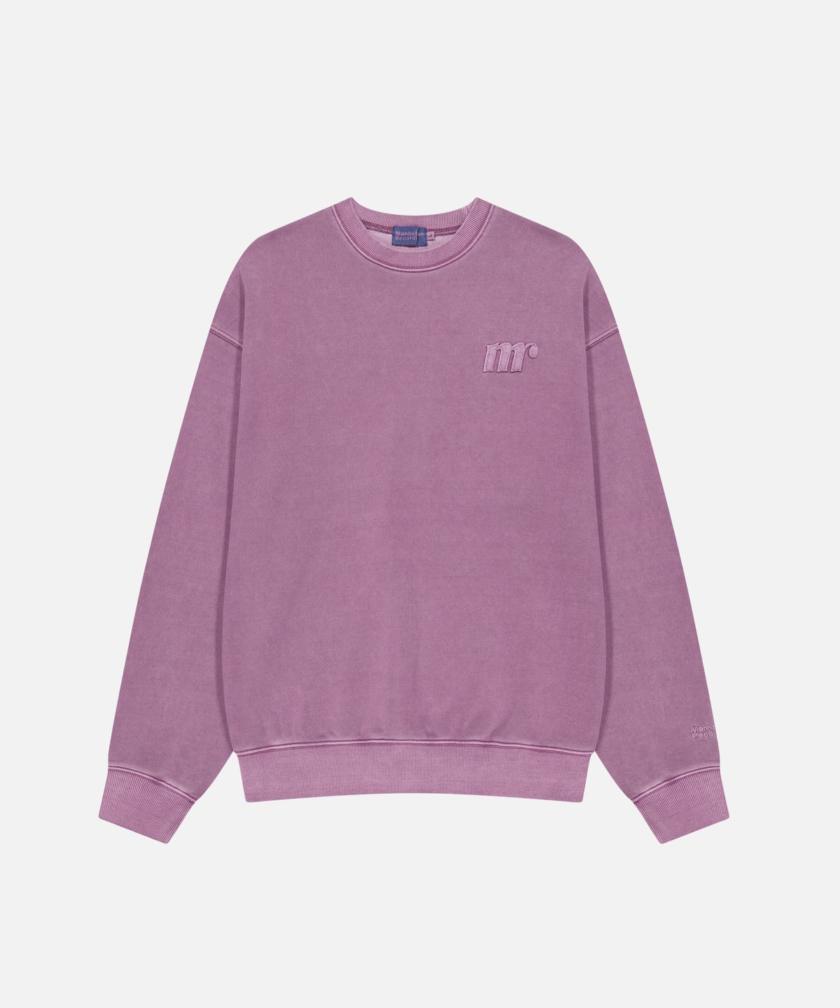 맨하탄레코즈(MANHATTAN RECORDS) MR Logo PM Crew Neck - Purple