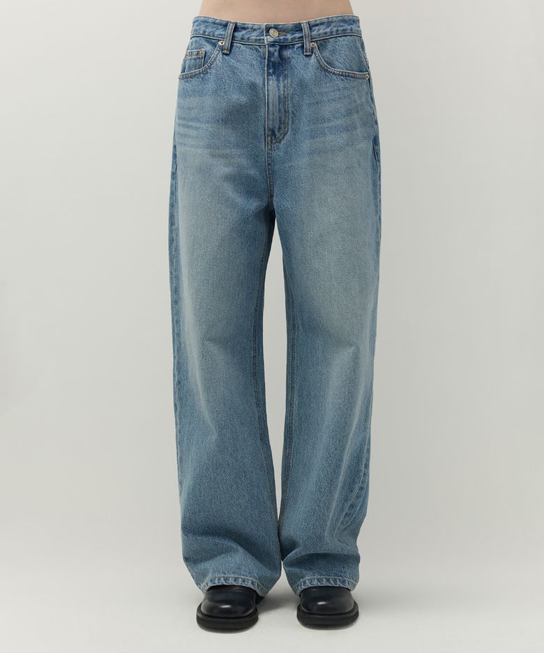 [26SS clove] Loose-Fit Denim Pants (Blue)