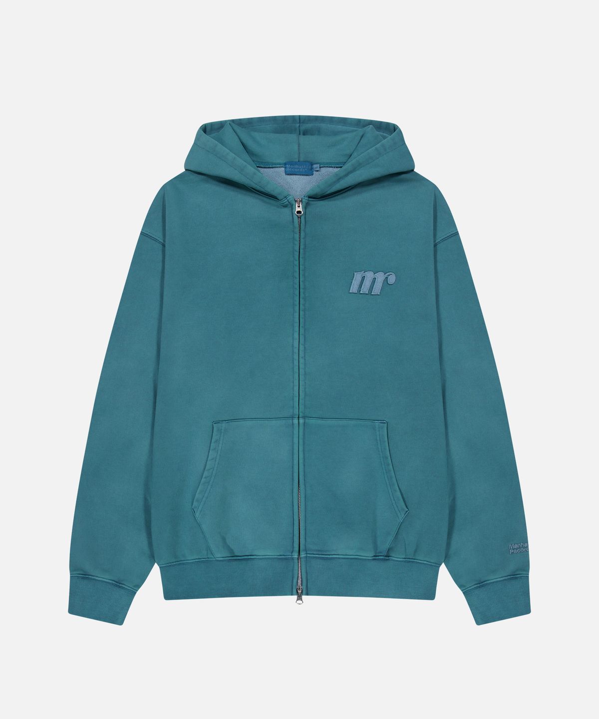 맨하탄레코즈(MANHATTAN RECORDS) MR Logo PM Zip Up Hoodie - Blue