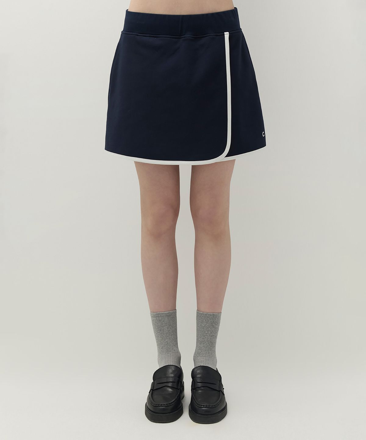 클로브(CLOVE) [26SS clove] Essential Wrap Skirt (Navy)