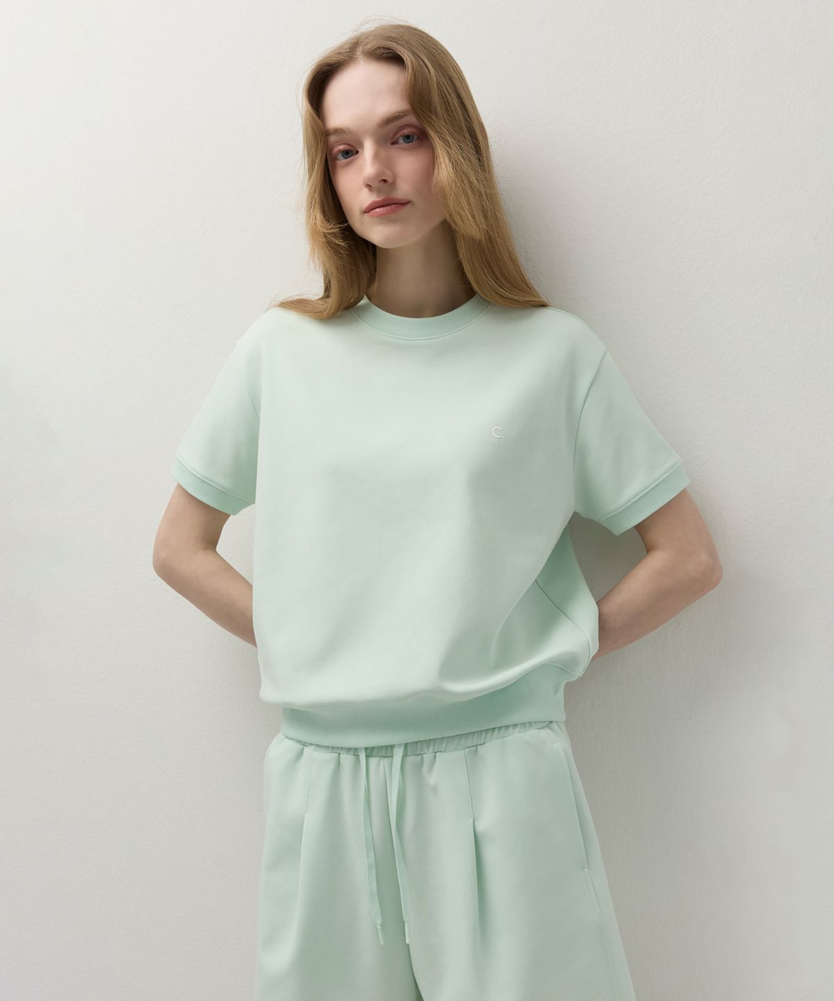클로브(CLOVE) [26SS clove] Essential Sweat T-Shirt (Mint)