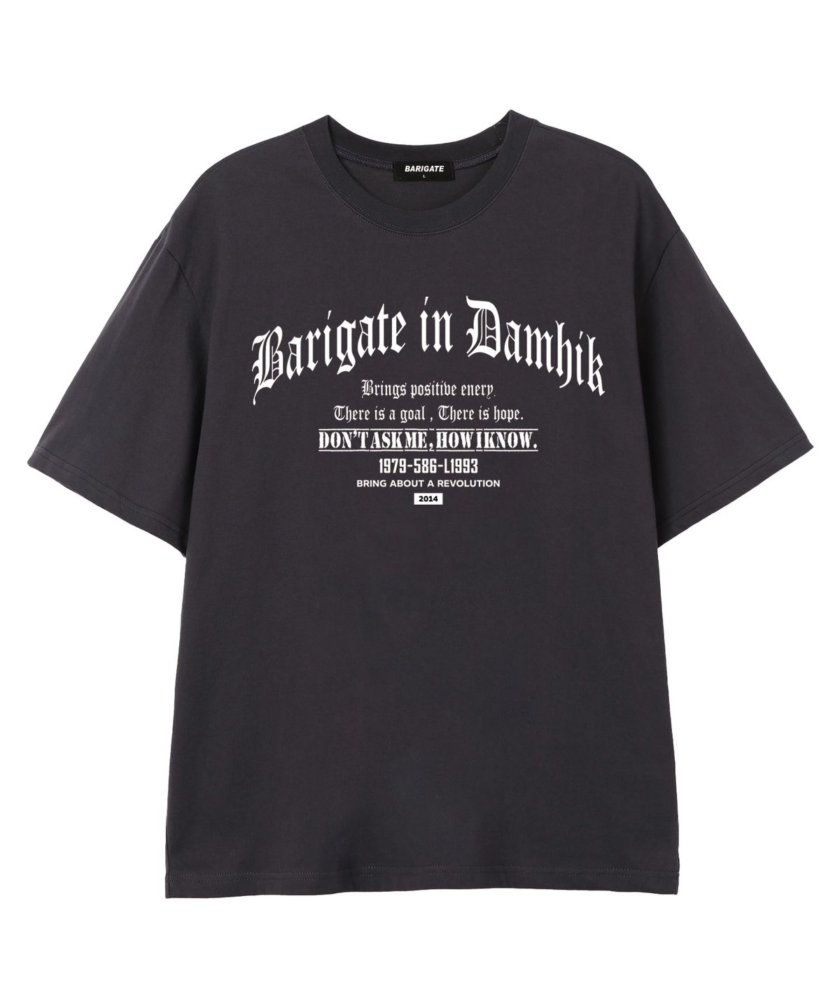 바리게이트(BARIGATE) L1993 반팔 티셔츠 (BS026) 차콜