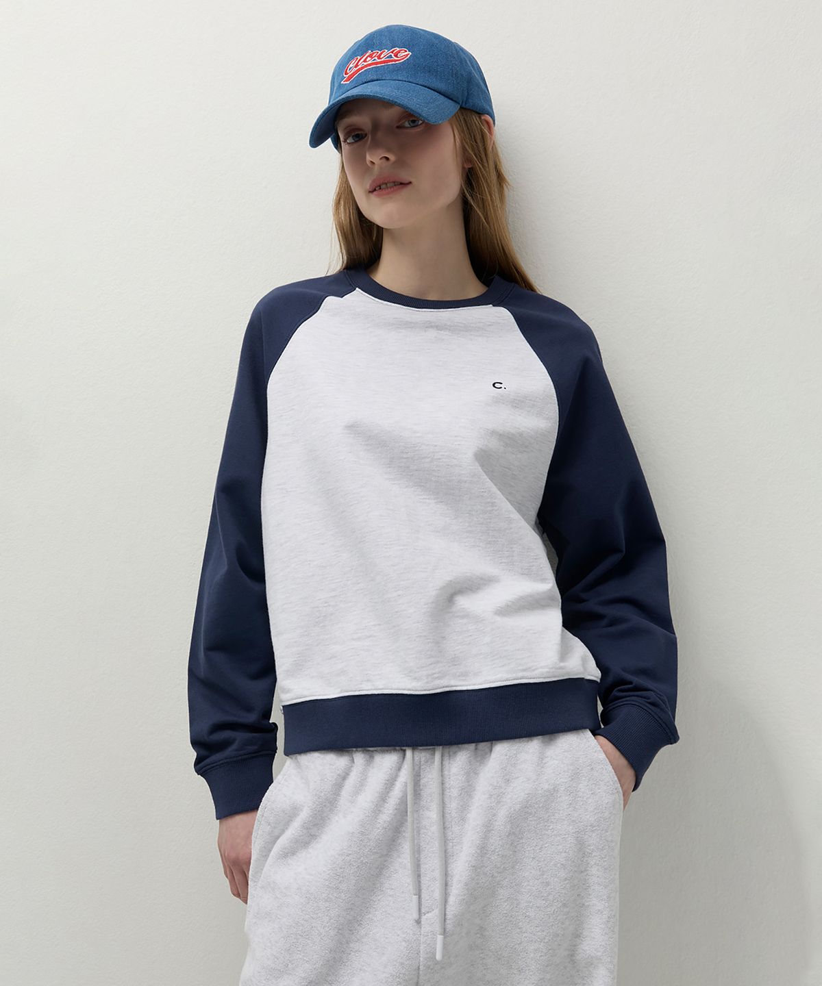 클로브(CLOVE) [26SS clove] Raglan Sweatshirt (Light Grey)