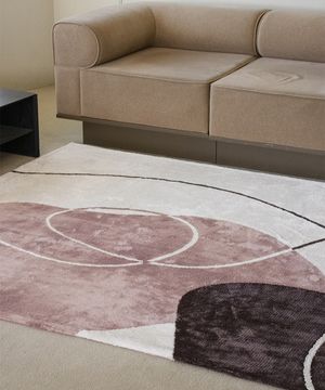 블러쉬오브제 자카드 러그 먼지없는 극세사 미끄럼방지 거실 침실 카페트