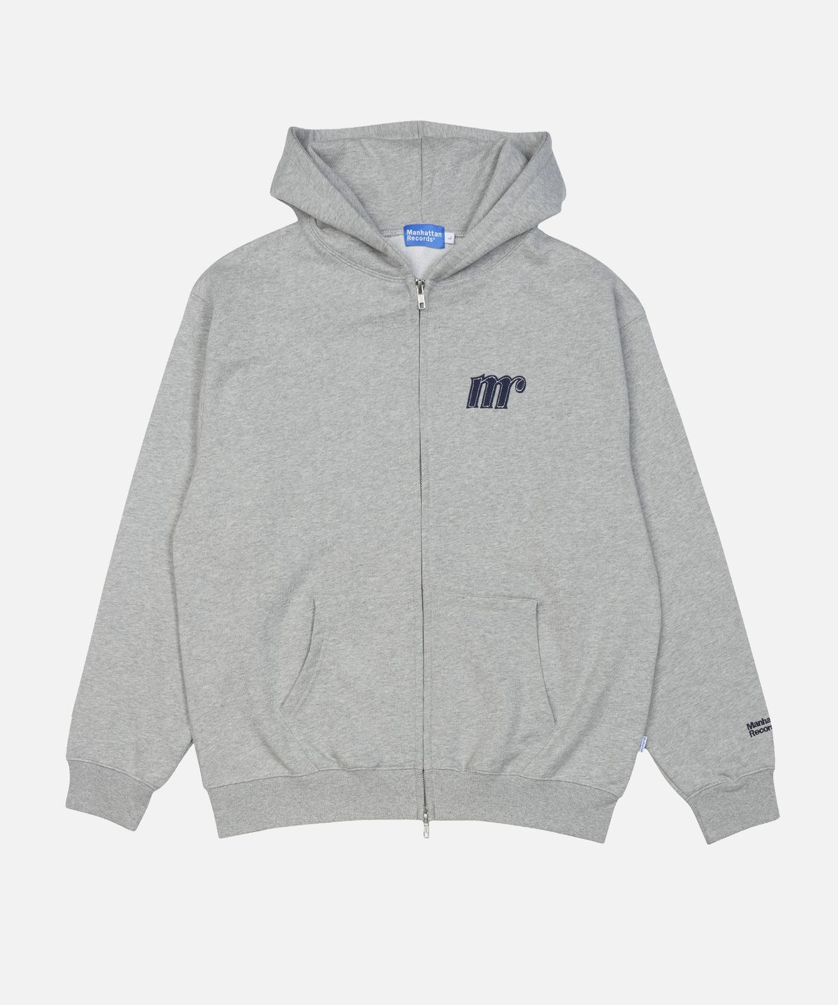 맨하탄레코즈(MANHATTAN RECORDS) MR Logo Zip Up Hoodie - Grey